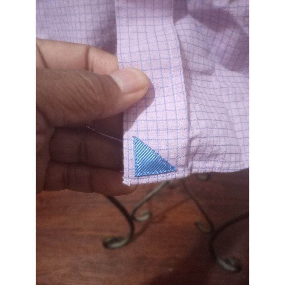 UNTUCKit Mens Shirt Medium M Lilac Purple Check Colonia Casual 100% Cotton - Picture 2 of 12